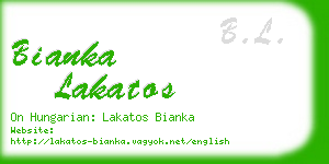 bianka lakatos business card